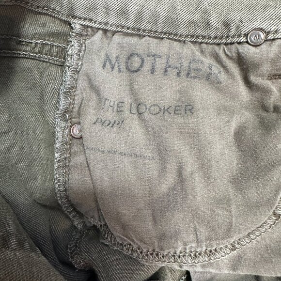 Mother Women's Size 26 x 29" The Looker Pop Skinny Jeans Green/Gray Low Rise - Picture 14 of 14